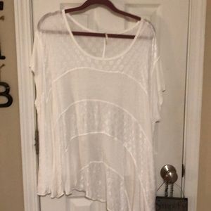 Free People top white size large.